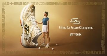 チャンピオンたちの勝利の瞬間の言葉を未来につなぐ　バドミントンシューズ「POWER CUSHION 65 ANNIVERSARY」　2026年11月下旬より発売