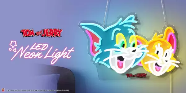 壁に飾る？デスクに置く？2WAY仕様の「トムとジェリー」LEDネオンライトで、毎日の暮らしをもっと楽しく！株式会社PGAより発売
