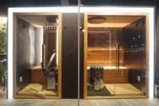 岐阜県大垣市の(株)ライフが東京ビッグサイトで行われる「建築・建材展」に5重の安全機構を備えたオリジナルサウナルームとサウナストーブ、チラー機を展示