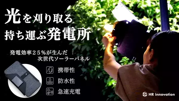 【Makuakeで目標2807％達成】発電効率25％・最大24Wの携帯用ソーラーパネル「ESOTAB」