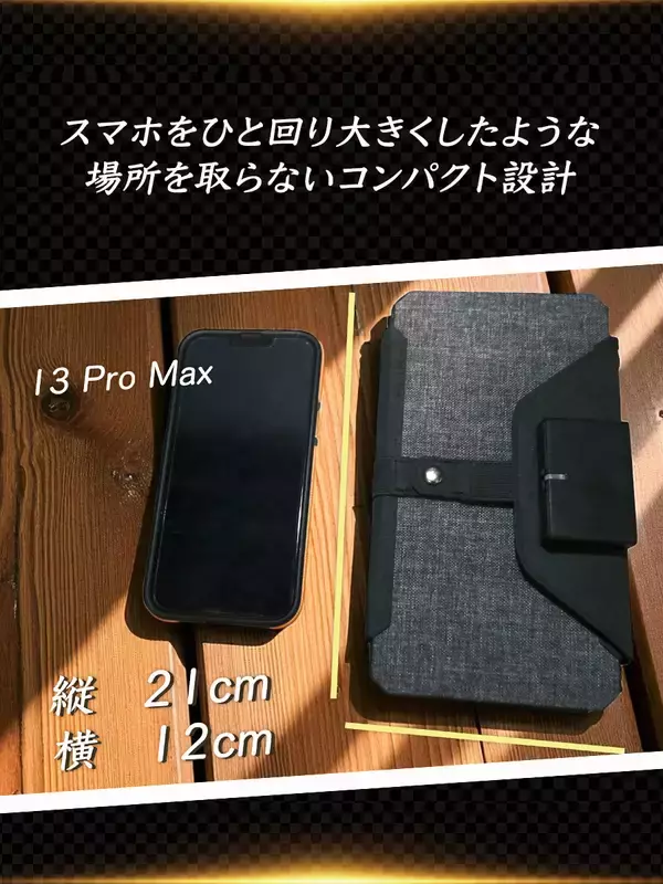 「【Makuakeで目標2807％達成】発電効率25％・最大24Wの携帯用ソーラーパネル「ESOTAB」」の画像