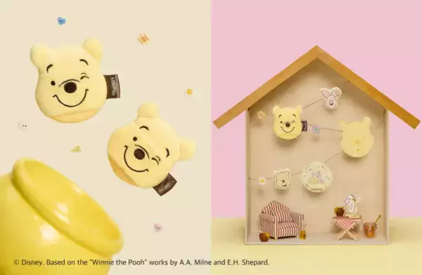 コスメブランドミルフィーからくまのプーさんデザインのパフが2026年2月19日より数量限定で販売開始