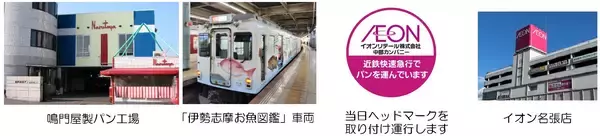 大阪のパンを「伊勢志摩お魚図鑑」回送車両で輸送イオン名張店で販売！