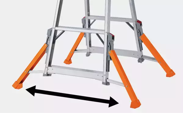 「～ 脚立の転倒・転落事故を防止するために開発 ～通常脚立と比べて1.7倍※倒れにくい！アウトリガー脚立 ハチ型(RLH)3月27日(金)発売！」の画像