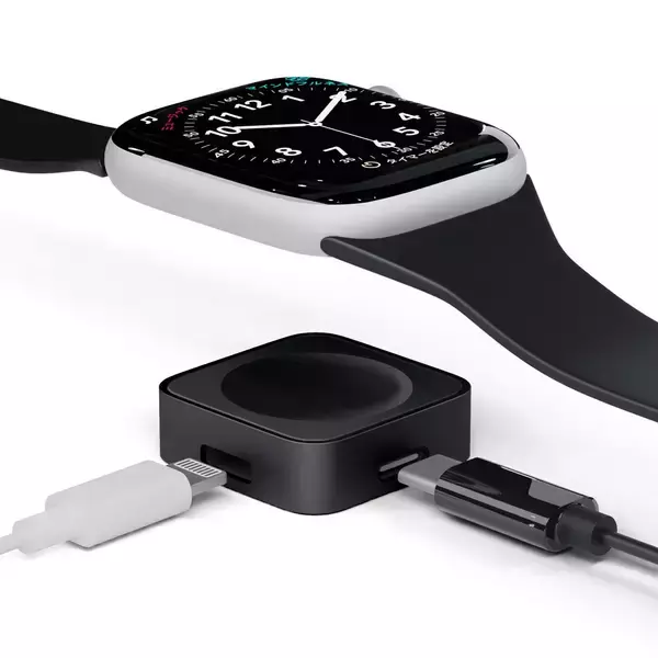 「外出先のバッテリー切れにさようなら。カラビナ付き＆2WAY入力対応のApple Watch専用コンパクト充電器を株式会社PGAが4月20日に発売」の画像
