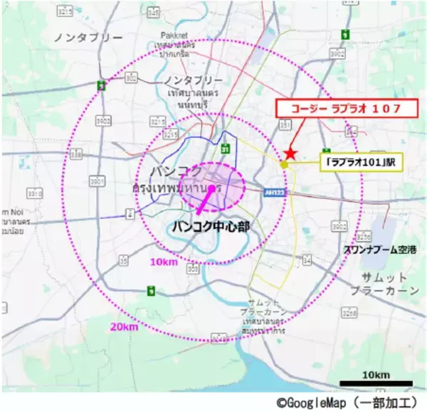 「タイ・バンコクにおける約480戸のマンション分譲プロジェクト『COZI Ladprao 107（コージー ラプラオ 107）』の販売を5月から開始しました」の画像