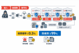 株式会社ポイント機構(A-GELギフトポイント)世界初級※「セキュリティ複数複合特許権理論」ライセンス提供開始　ランサムウェアやサーバー攻撃等が防衛率99％・被害額発生確率0.3％以下に　73攻撃指標で“防衛率99％以上／被害額発生確率0.3％以下”を目標化として可能　～既存基盤を変えず、API追加で全方位セキュリティ強化～