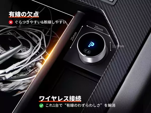 「【新発売】純正CarPlay／Android Autoをワイヤレス化！超小型アダプター「GetPairr Mini 2.0」Amazon限定40％OFFセール開催(11/4～11/20)」の画像