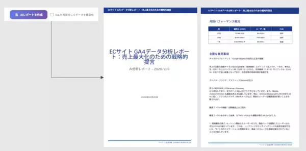 「生成AIを用いてデータ分析ができる新サービス「GENELYST(ジェネリスト)β版」　提供開始」の画像