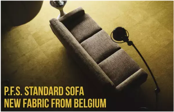 P.F.S. STANDARD SOFAにベルギー製新ファブリック「CGT MALT BROWN」が登場