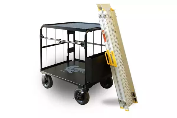 「少人数ロケの新定番！搬入・搬出を一人で完結する機材運搬台車「クロウディセット」登場」の画像