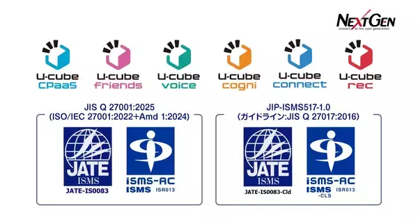 ネクストジェン、ISMS認証およびISMSクラウドセキュリティ認証を最新規格に更新