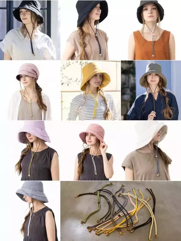 「紫外線対策もおしゃれも叶える春夏の新提案 人気のUVシャルマンハット®新色と上品なあご紐が登場」の画像