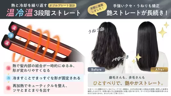「【Ur.Salon】第一印象は朝で決まる。自宅でプロ級の艶ストレートが叶う「ウルトラストレートヘアアイロン」が誕生」の画像