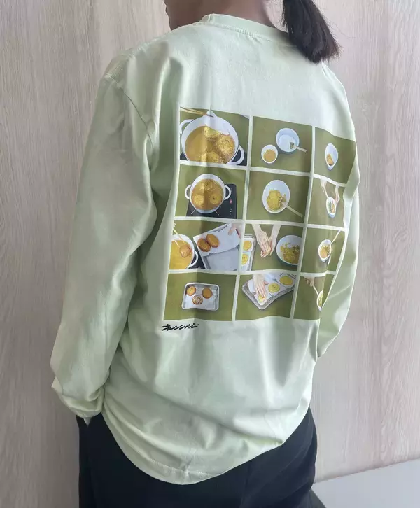 「着れば作りたくなる⁉ 『オレンジページ』創刊40周年記念 初のオリジナルTシャツ「着るレシピ」を制作！ 第一弾「生ドーナツ」、1/23より「pTa.shop」にて販売開始」の画像