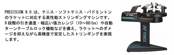 「確かな技術でトップ選手をサポート　テニスの国際大会「BNPパリバ・オープン」とオフィシャルストリンガー契約を締結」の画像