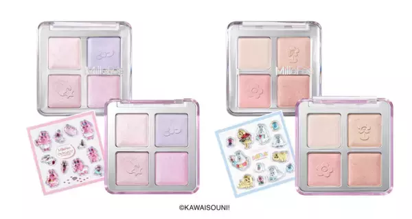 「『おぱんちゅうさぎ』『んぽちゃむ』デザインのコスメ＆メイクパフがミルフィーから登場！見ても使っても楽しい、ポップでキュートなコレクション。」の画像
