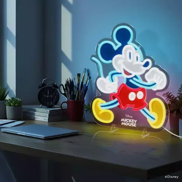 「【新キャラクター登場】ディズニーキャラクターが光る「LEDネオンライト」を株式会社PGAが発売！10段階調光＆2WAY設置でお部屋をかわいく演出」の画像