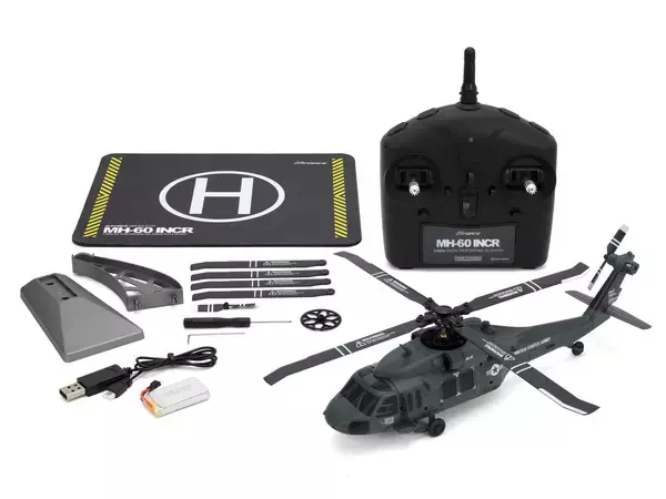 「軍用ヘリのワイルド感をそのままに！手軽に遊べる1/48スケール 電動RCヘリ「MH-60 INCR」12月27日(土)販売開始！」の画像