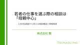 「若者の仕事を選ぶ際の相談は「母親中心」―1,000名調査で見えた課題」の画像1