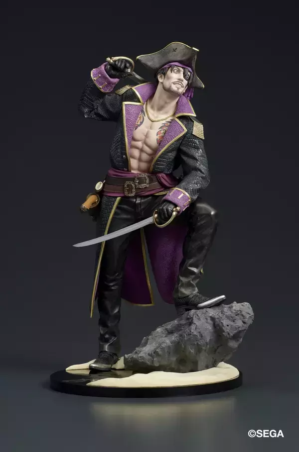 「大人気ゲーム「龍が如く8外伝 Pirates in Hawaii」より、“キャプテン真島(真島吾朗)”がPVC製スタチューでフィギュア化！2026年12月発売予定。」の画像