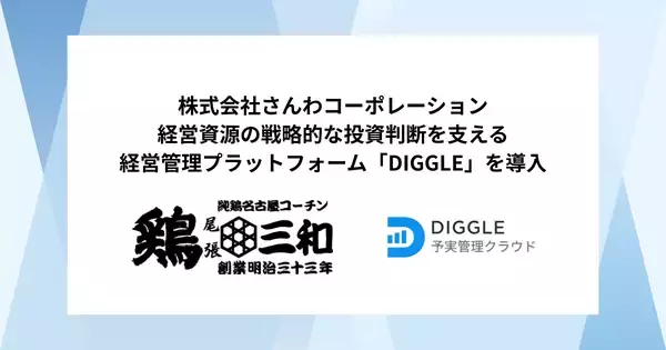 株式会社さんわコーポレーション、経営資源の戦略的な投資判断を支える経営管理プラットフォーム「DIGGLE」の導入で、より高度な予実管理体制を目指す