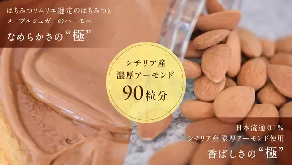 「タイトル：【Makuakeで2258%達成】日本流通0.1％の希少素材を極めた「極 アーモンドクリーム」がついに先行予約開始！「15日まで定番品１個無料プレゼントキャンペーン」も同時開催」の画像