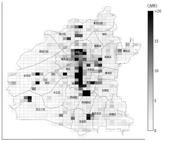 「大阪市内の公共空間に必要な喫煙所数は3,607カ所　人流データを基に喫煙者・非喫煙者が共存できる環境を算出」の画像