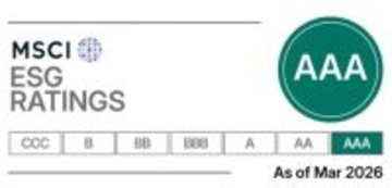 世界的なESG投資指標「MSCI ESGレーティング」において最上位評価の「AAA」を2021年から6年連続で獲得しました