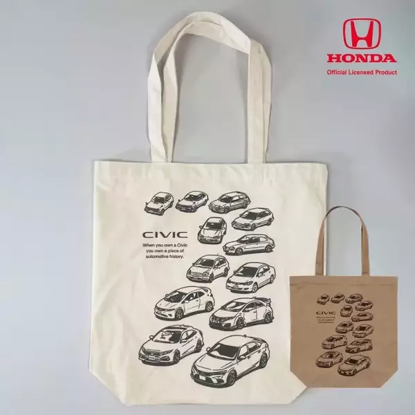 ⚫︎新発売⚫︎Honda『歴代シビック』デザイントートバッグ、新色が登場