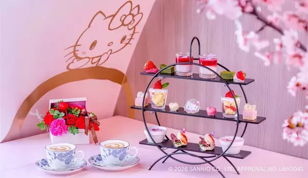 旬のいちごに舌鼓！ハローキティのキュートな期間限定アフタヌーンティーが登場♪HELLO KITTY SMILE 『ハローキティのいちごアフタヌーンティー』 3月14日より提供