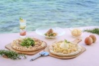 桃を好きなだけかけてOK！“桃かけ放題ピザ”が淡路島西海岸『miele』に登場！桃づくしの夏メニュー 6月1日より開始！