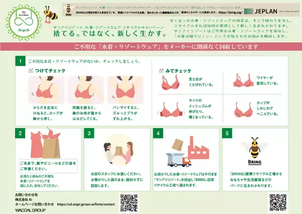 「古くなった水着をリサイクル、お得に新しい水着をゲット！！『San-ai Resort水着・リゾートウェアリサイクルキャンペーン』4/10～8/31開催！」の画像