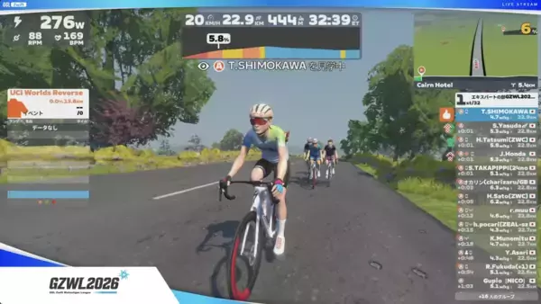 「国内最大級のバーチャルサイクリングリーグ『GZWL2026』シーズン1がスタート！開幕戦のステージ優勝はShohei Yasuda選手！」の画像
