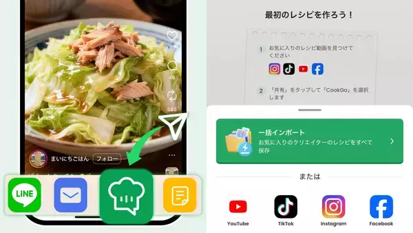 「10万ダウンロード突破！Instagramでバズる「CookGo」、SNSレシピが消えないと話題」の画像