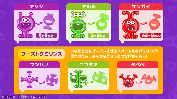 「「つながる謎のグミ!? グミリンズ」から誕生した「つながリンズ診断」が登場！全16タイプから友だち・好きな人とのつながり方がわかる」の画像