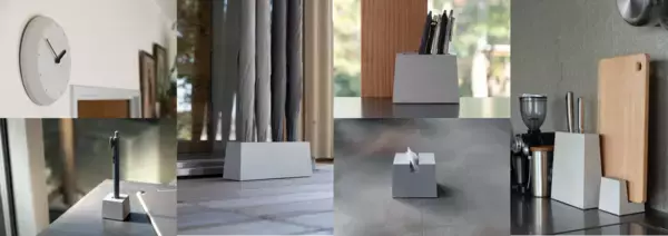 「廃棄物問題に取り組むセメントインテリア「grey」業者向けに初披露、東京ギフトショー初出展」の画像