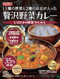 「産学官連携『ベジモリ日和プロジェクト』発「11種の野菜と2種のお豆が入った贅沢野菜カレー」を2026年3月1日栃木県限定で発売！」の画像1
