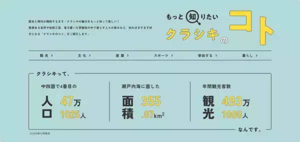 「シティセールスサイト「クラシキ文華(ブンカ)」を3月9日(月)に全面リニューアル　～運営10年・累計450本超のコンテンツを再編、「知る」から「つながる」体験へ～」の画像