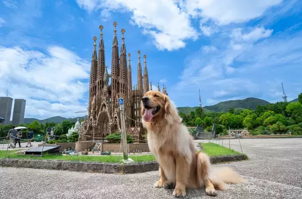 「東武ワールドスクウェアわんちゃん同伴ご来園3万人を突破　感謝を込めてフォトスポットを設置」の画像
