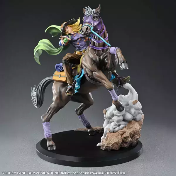 「アニメ『スティール・ボール・ラン ジョジョの奇妙な冒険』から新作フィギュア登場！「超像Artコレクション」より、「ジャイロ・ツェペリ」＆愛馬「ヴァルキリー」が大型スタチュー化」の画像