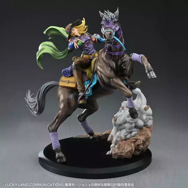 「アニメ『スティール・ボール・ラン ジョジョの奇妙な冒険』から新作フィギュア登場！「超像Artコレクション」より、「ジャイロ・ツェペリ」＆愛馬「ヴァルキリー」が大型スタチュー化」の画像