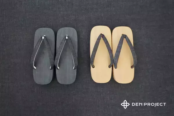 街を歩く、リズムが変わる。「インディゴ染 ねずこ右近下駄　茶綿デニム鼻緒」2026年2月より、現代の暮らしに馴染む「右近型」の受注開始