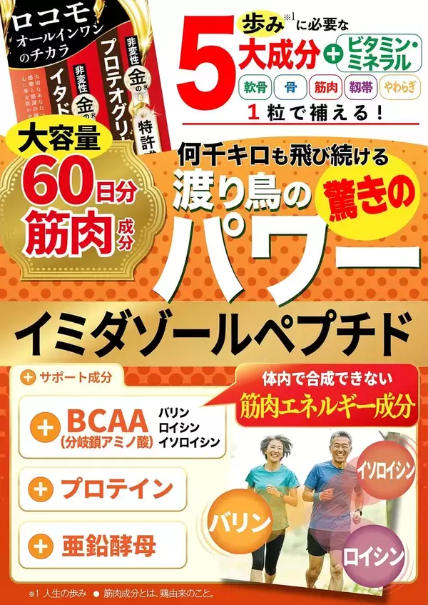 「敬老の日44％OFF、新発売「ロコモオールインワンのチカラ」を楽天スーパーSALE赤札価格にて販売」の画像