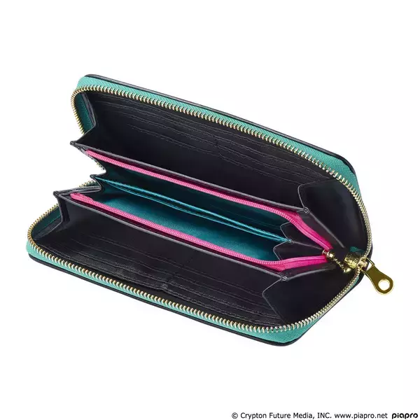 「『初音ミク』と『鏡音リン・レン』をイメージした鮮やかな漆模様が艶めく江戸印伝財布が、プレミコから新登場！」の画像