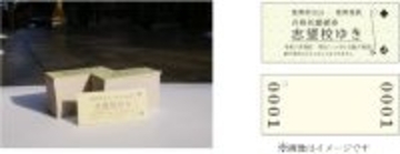 能勢妙見山「開運殿」で開運合格祈祷をした「合格祈願硬券・志望校ゆき」を配付します。