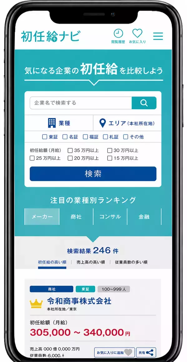 現代の初任給はここまで違うのか？その差を上場企業4,000社で比較可能に　「初任給ナビ」、掲載企業を大幅拡大　手取りの目安や生活実感がわかる