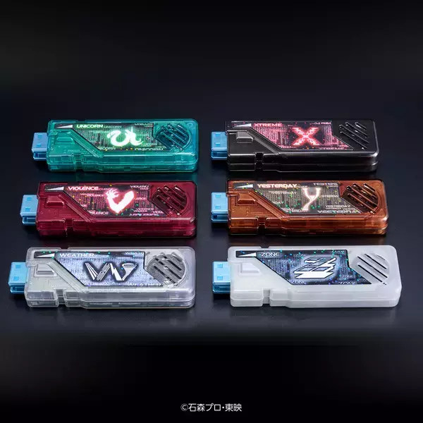 「『仮面ライダーW』T2ガイアメモリCSM化計画ついに完結！ユニコーンからゾーンの6本が商品化！5本に新規変身音を収録し、一部には大道克己のボイスも！」の画像