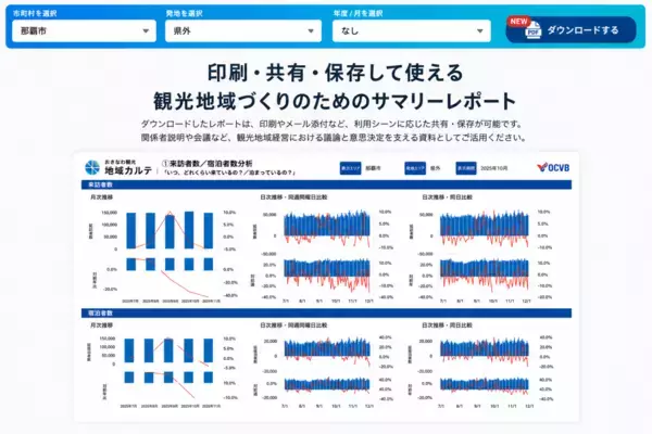 DATALE、OCVB「おきなわ観光地域カルテ」にPDFサマリー版およびAIによる分析の自動化機能を開発
