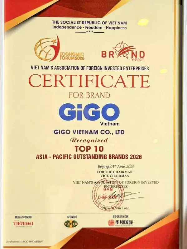 「「GiGOベトナム」が、アジア太平洋経済フォーラム2026にて「Asia-Pacific Outstanding Brands Award Top 10」を受賞」の画像